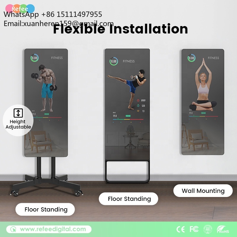 กระจกออกกำลังกายอัจฉริยะแบบตั้ - Smart Home Gym Mirror บทวิจารณ์และราคา