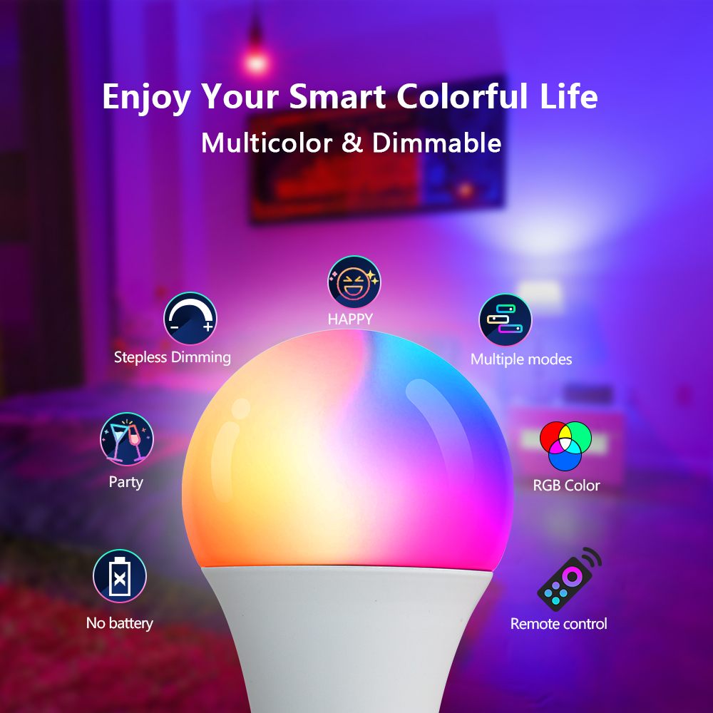 หลอดไฟ LED RGB 16 สี หลอดไฟหลา - Smart Bulb บทวิจารณ์และราคา