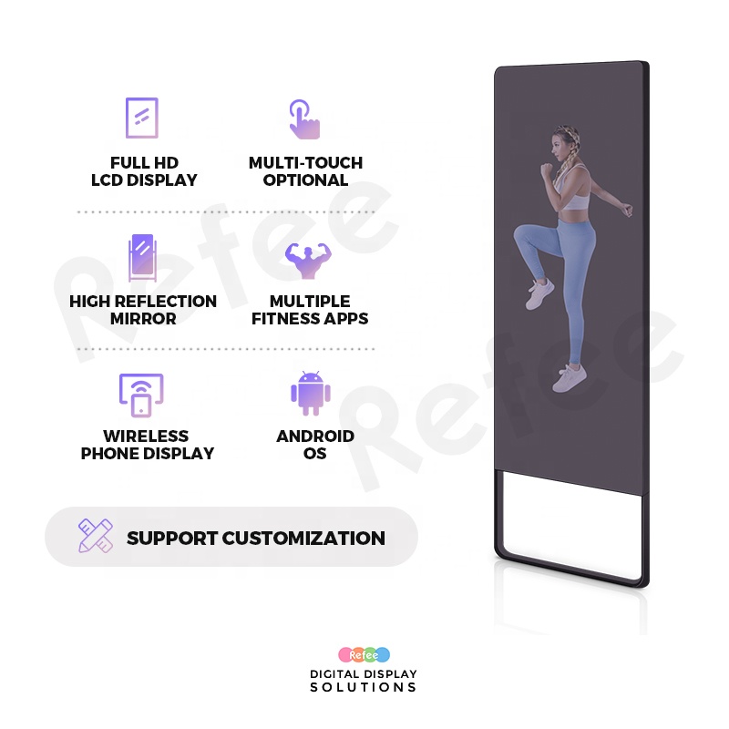 กระจกอัจฉริยะดิจิทัลสำหรับออกก - Smart Home Gym Mirror บทวิจารณ์และราคา