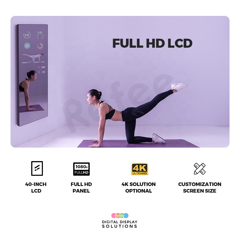 กระจกอัจฉริยะดิจิทัลสำหรับออกก - Smart Home Gym Mirror บทวิจารณ์และราคา